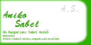 aniko sabel business card